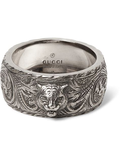 gucci tiger ring silver|gucci tiger shopper.